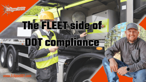 Illustration representing fleet management and DOT compliance