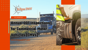 Image showing a commercial motor vehicle (CMV) undergoing a thorough inspection.
