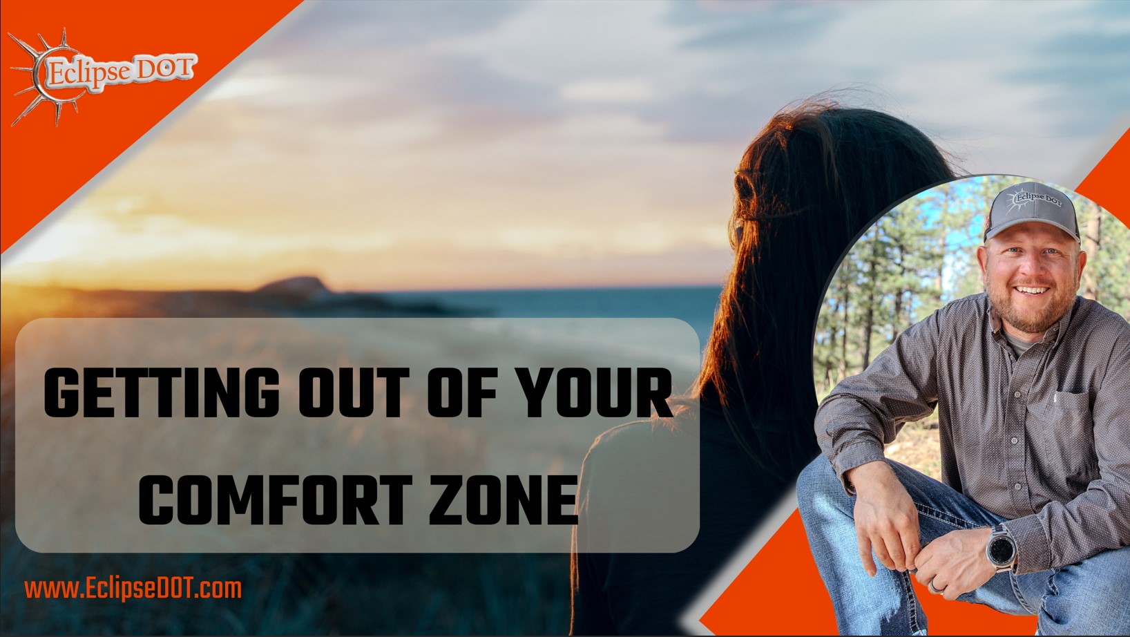 A person is stepping out of their comfort zone, symbolizing personal growth and challenge.