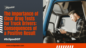 Drug testing kit with negative results, emphasizing the importance of clear drug tests for truck drivers