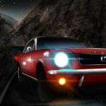 A animated mustang front car.