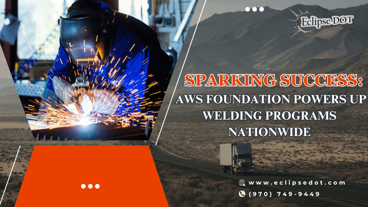 Welder at work with sparks – AWS Foundation welding grants