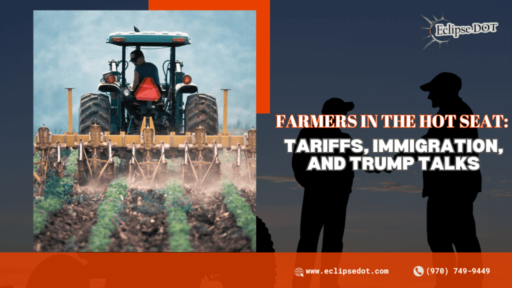 Farmer on a tractor plowing a field.