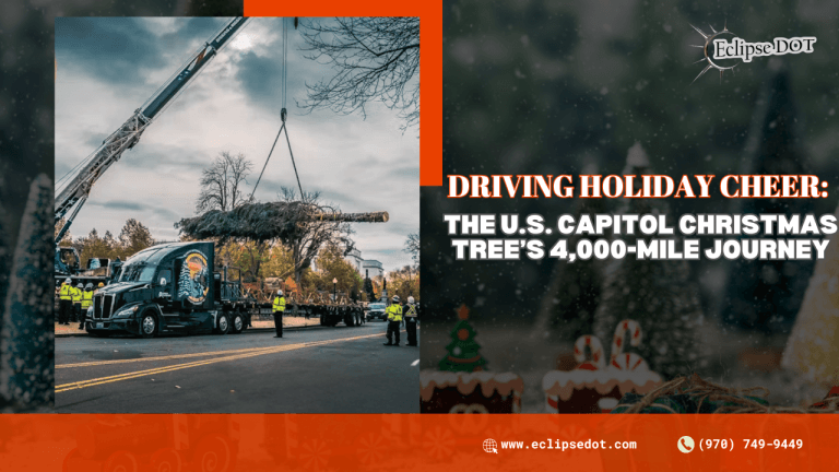 Kenworth T680 hauling the 2024 U.S. Capitol Christmas Tree.