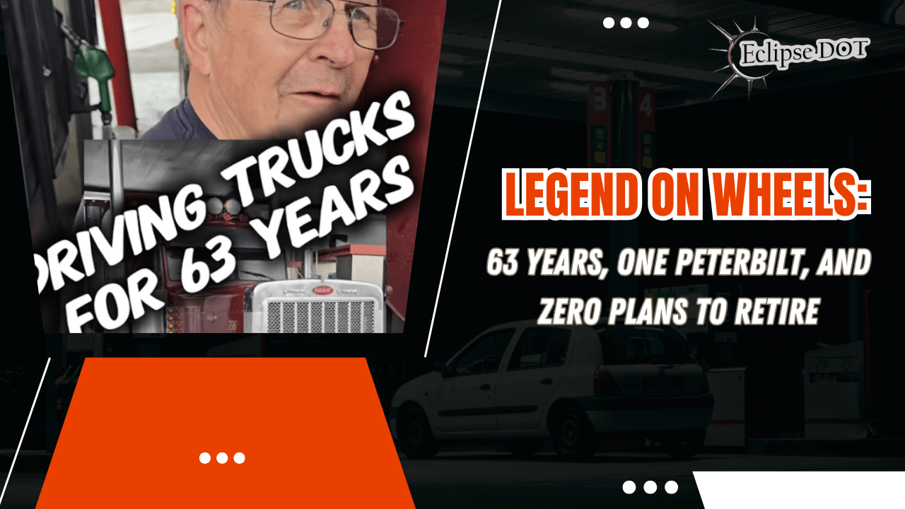 Jim with his 1999 Peterbilt after 3.5 million miles.