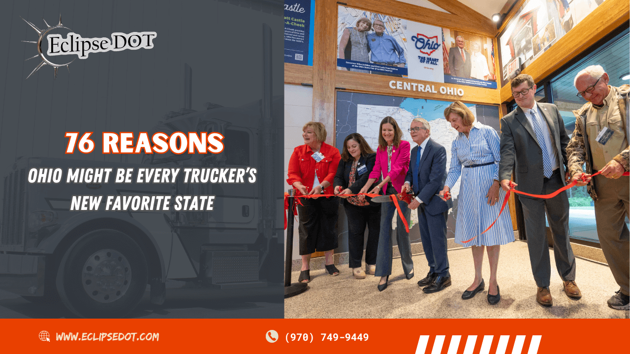 Gov. DeWine opens new Ohio rest area with truck parking