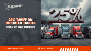 Imported and American-made trucks facing 25% tariff.