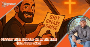 "Grit, Grease, and Grace book cover by Dan Greer — leadership and growth."