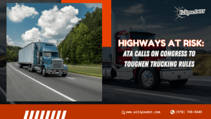 Semi-truck on highway for trucking safety