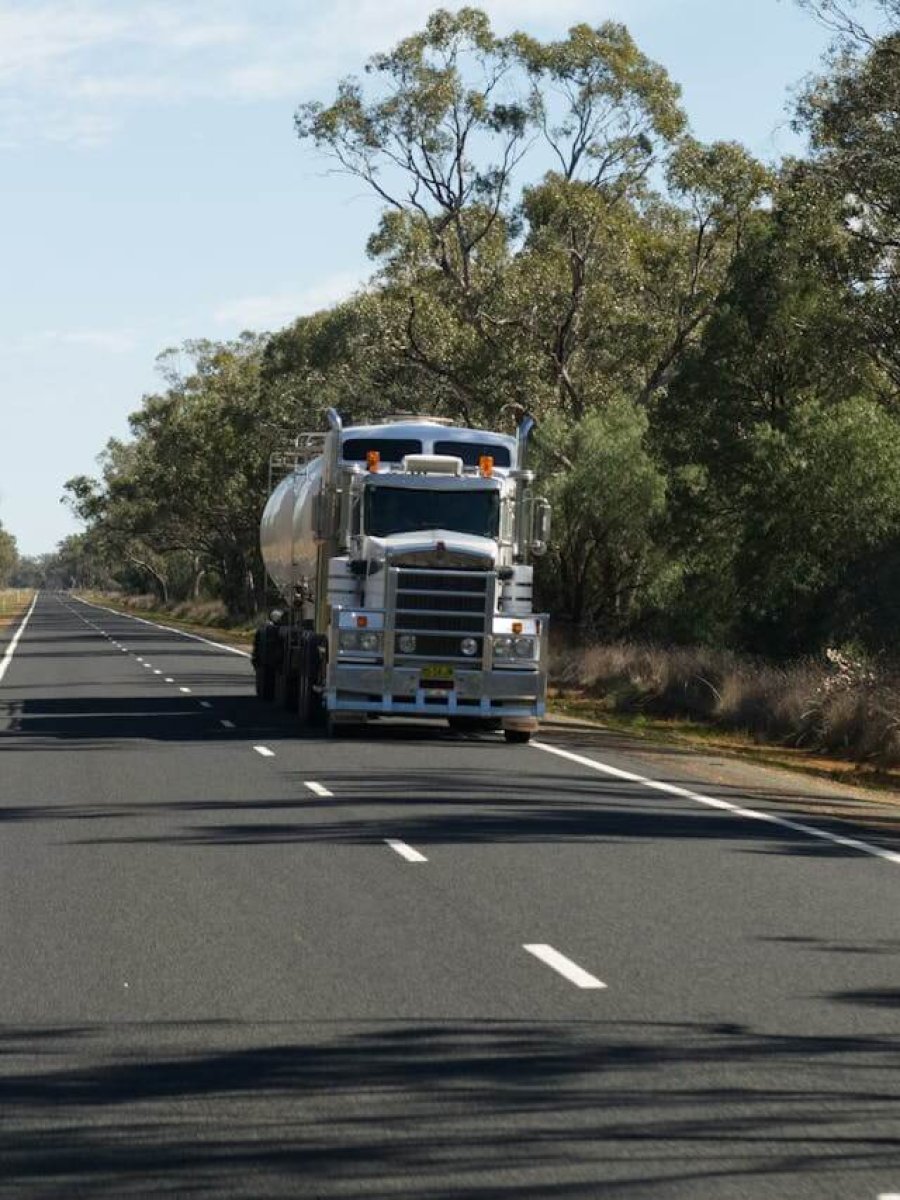 oil truck on the road